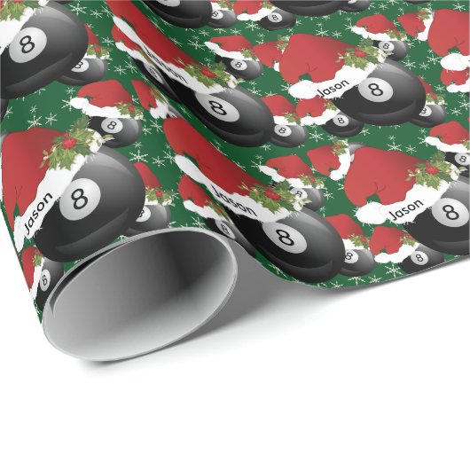 Weihnachts Billiard Pool Balls | DIY Name Geschenkpapier (Rolleneckpunkt)