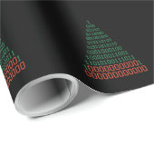 Weihnachts-Binärcode-Baum Programmierer Entwickler Geschenkpapier (Rolleneckpunkt)
