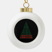 Weihnachts-Binärcode-Baum Programmierer Entwickler Keramik Kugel-Ornament (Vorderseite)