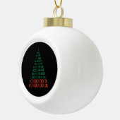 Weihnachts-Binärcode-Baum Programmierer Entwickler Keramik Kugel-Ornament (Rechts)