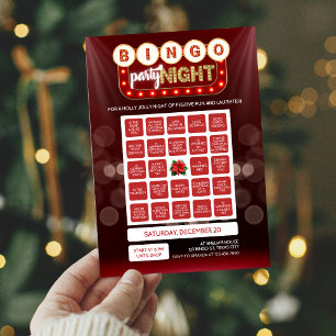 Weihnachts-Bingo-Karte Einladung
