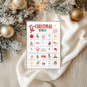 Weihnachts-Bingo-Karten Weihnachts-Partyspiel fü Flyer