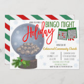 Weihnachts-Bingo-Night-Party Einladung (Vorne/Hinten)