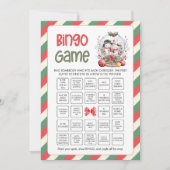 Weihnachts-Bingo-Spiel Feiertagskarte (Vorderseite)