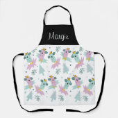 Weihnachts-Bird-Doodle-Art-Schürze Schürze (Vorderseite)