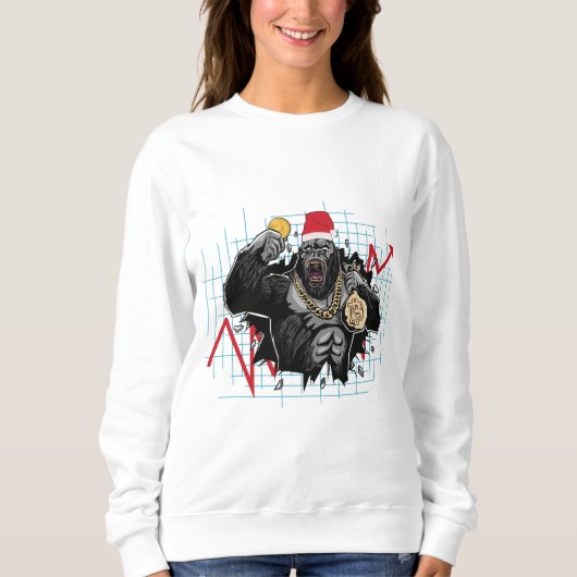 Weihnachts-Bitcoin-Aktienmarkt Sweatshirt (Vorderseite)