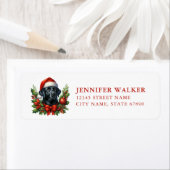 Weihnachts Black Labrador Retriever Address Labels (Insitu)
