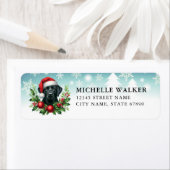 Weihnachts Black Labrador Retriever Address Labels (Insitu)