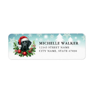 Weihnachts Black Labrador Retriever Address Labels