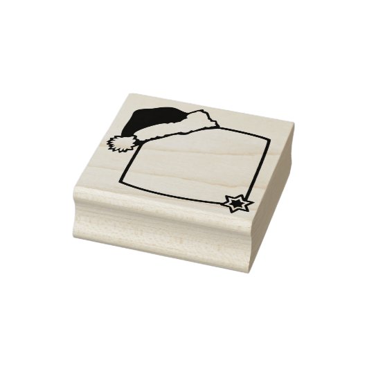 Weihnachts-Blackboard mit Santa Claus Hat & Star Gummistempel (Stempel)