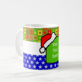 Weihnachts-Blackboard + Text oder Bild Kaffeetasse (Vorderseite Links)