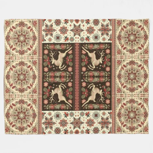 Weihnachts-Blanket-Design Fleecedecke (Vorderseite (Horizontal))