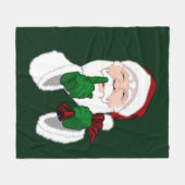 Weihnachts-Blanket Urlaub Santa Fleece Blanket (Vorderseite (Horizontal))