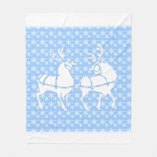 Weihnachts-Blanket Urlaub Snowflake Fleece Blanket (Vorderseite)