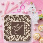 Weihnachts-Blätter, Berries & Blume Pappteller (Party)