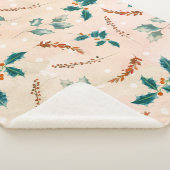 Weihnachts-Blätter Boho Pattern Sherpadecke (3/4)