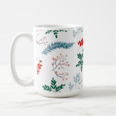 Weihnachts-Blätter Muster Merry & Bright Kaffeetasse (Links)
