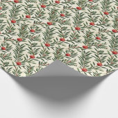 Weihnachts-Blätter und Balls Geschenkpapier (Ecke)