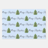 Weihnachts-Blau- und Weißmuster Geschenkpapier Set (Vorderseite 3)