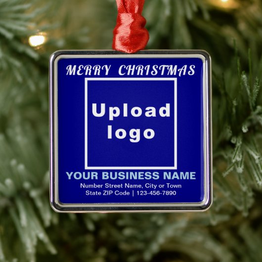 Weihnachts-Blauer Platz Ornament Aus Metall (Baum)