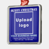 Weihnachts-Blauer Platz Ornament Aus Metall (Links)