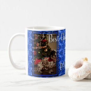 Weihnachts-Blauer-Stern-Muster Personalisiertes Ha Kaffeetasse