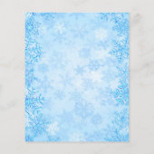 Weihnachts-blaues Firmenlogo qr-Code Flyer (Hinten)