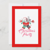 Weihnachts-Bless & Blume Bouquet-Abendessen Party Einladung (Rückseite)