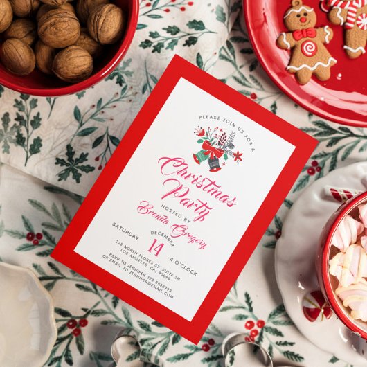 Weihnachts-Bless & Blume Bouquet-Abendessen Party Einladung