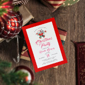 Weihnachts-Bless & Blume Bouquet-Abendessen Party Einladung