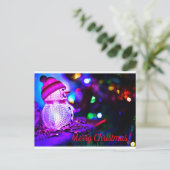 Weihnachts-Blitz Snowman-Postkarte Postkarte (Stehend Vorderseite)