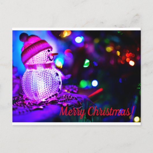 Weihnachts-Blitz Snowman-Postkarte Postkarte (Vorderseite)