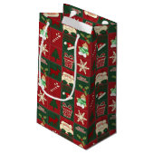 Weihnachts-Blocks-GIFT-BAG Kleine Geschenktüte (Rückseite Schrägansicht)