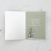 Weihnachts-Blonde Baby Bird Lamm Karte (Innenseite)