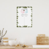 Weihnachts-Blu und Rosa-Gender-Spiel Poster (Küche)