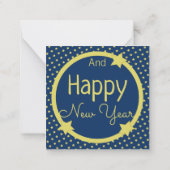Weihnachts Blue Paper Note Flat Card mit Sternen Mitteilungskarte (Rückseite)