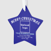 Weihnachts Blue Star Acrylschmuck Ornament (Vorderseite)