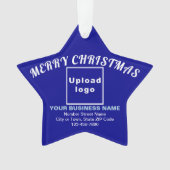 Weihnachts Blue Star Acrylschmuck Ornament (Vorderseite)