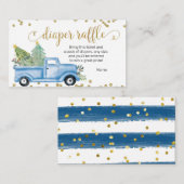 Weihnachts-Blue-Truck-Windschutzkarte Begleitkarte (Vorne/Hinten)