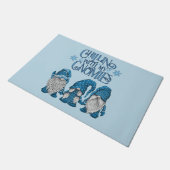 Weihnachts-Blue-Winter-Trio-Chillin mit meinen Gno Fußmatte (Schrägansicht)