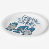 Weihnachts-Blue-Winter-Trio-Chillin mit meinen Gno Pappteller (Schrägansicht)