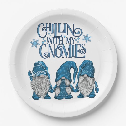 Weihnachts-Blue-Winter-Trio-Chillin mit meinen Gno Pappteller (Vorderseite)