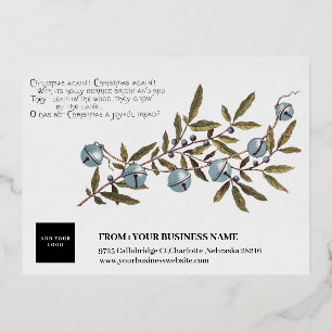 Weihnachts-Blueberries Firmenlogo Folien Feiertagspostkarte