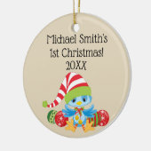 Weihnachts-Bluebird-Keramik Keramik Ornament (Links)