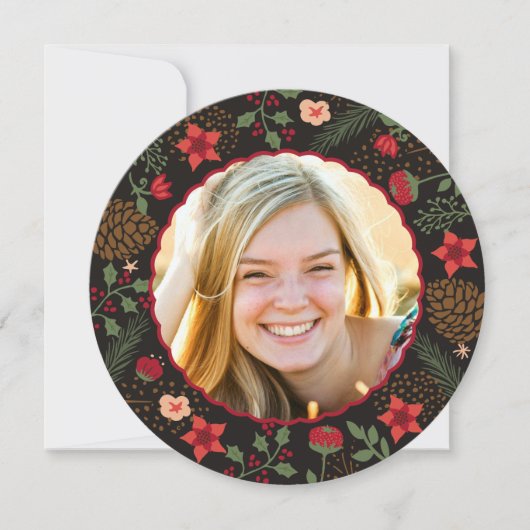 Weihnachts-Blume Advent Wreath Postkarte (Vorderseite)