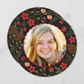 Weihnachts-Blume Advent Wreath Postkarte (Vorne/Hinten)