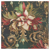 Weihnachts-Blume auf Grün Stoff (Nahaufnahme)