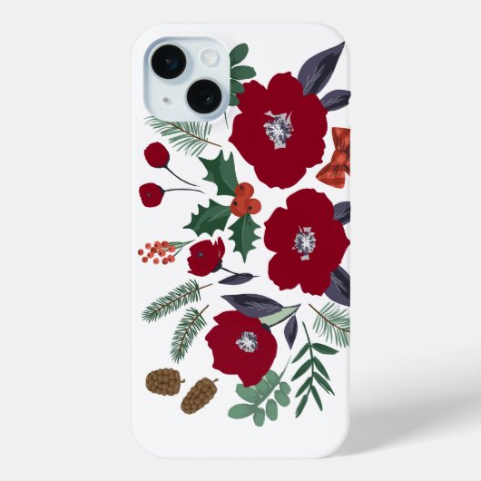 Weihnachts-Blume Case-Mate iPhone Hülle (Rückseite)