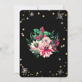 Weihnachts-Blume Diamonds niedlich Einladung (Rückseite)