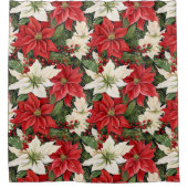 Weihnachts-Blume Duschvorhang (Vorderseite)